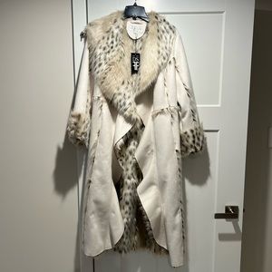 Fabulous Furs.  Beautiful Warm Suede and Faux Fur Coat